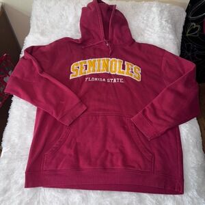 NCAA Florida State Seminoles Hoodie Sweatshirt Mens XL Burgundy‎ Gold College